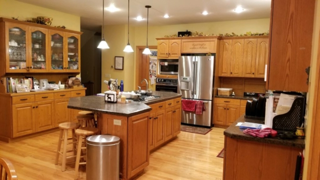 Photo of before Kitchen cabinet refinish project by Michelle's Toolbox, Helena, Montana